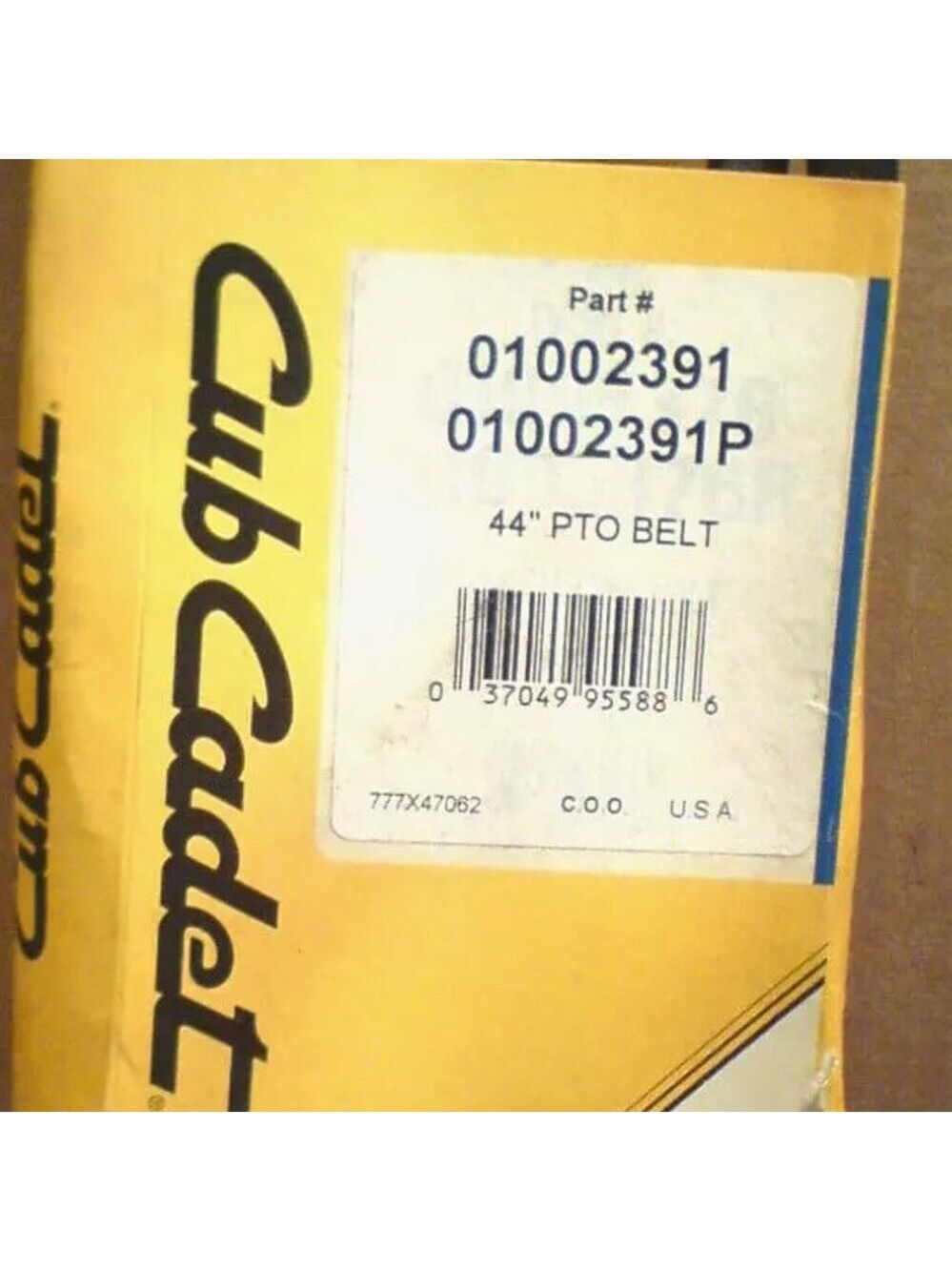 Cub Cadet PTO BELT 01002391  702391  Made in USA